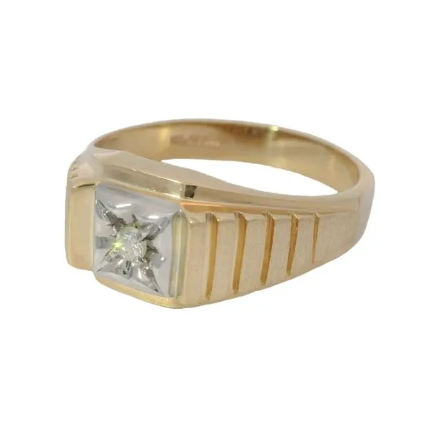 14K Yellow Gold Men's Diamond Ring Image 3 Chipper's Jewelry Bonney Lake, WA