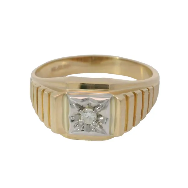 14K Yellow Gold Men's Diamond Ring Chipper's Jewelry Bonney Lake, WA