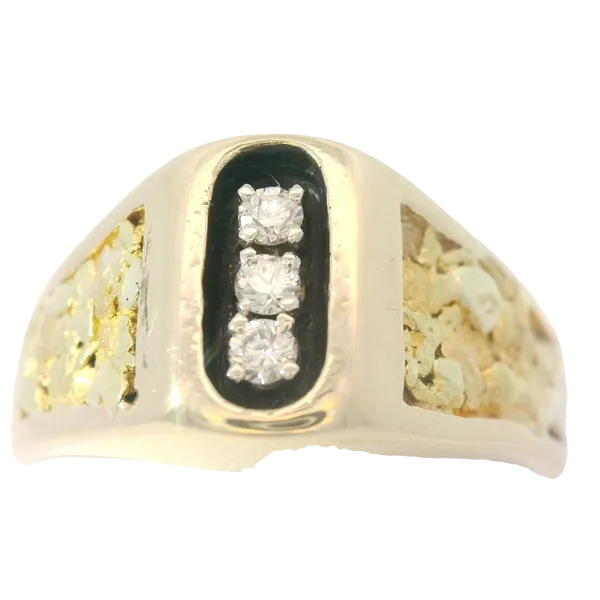 14KY Natural Nugget Diamond Ring Sz. 9.5 Chipper's Jewelry Bonney Lake, WA