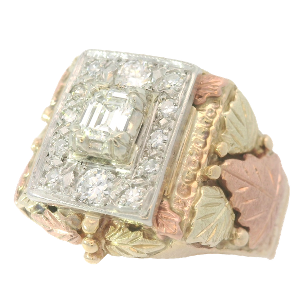 10K Yellow Gold Black Hills Gold Diamond Ring Image 2 Chipper's Jewelry Bonney Lake, WA