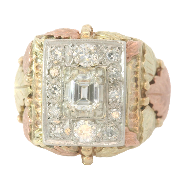 10K Yellow Gold Black Hills Gold Diamond Ring Chipper's Jewelry Bonney Lake, WA