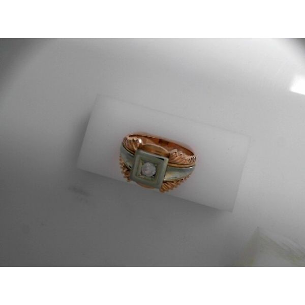 18KTT Gent's Ring with Old Euro Diamond 0.26ct G/VS2 Chipper's Jewelry Bonney Lake, WA