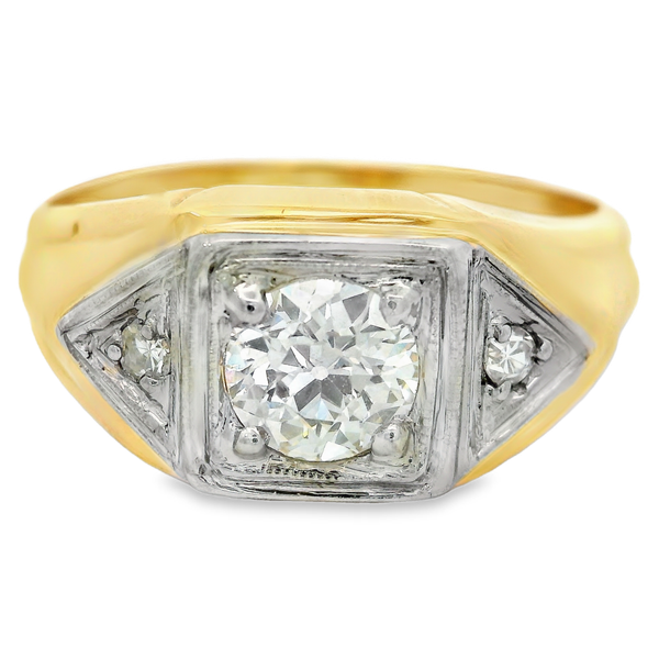 14KTT Gent's Diamond Ring w/Old Euro 0.73ct I/SI1 SZ 10 Chipper's Jewelry Bonney Lake, WA
