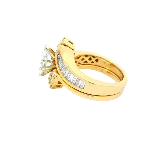 14K Yellow Gold Diamond Semi-Mount Ring with Baguettes and Round Diamonds Image 3 Chipper's Jewelry Bonney Lake, WA