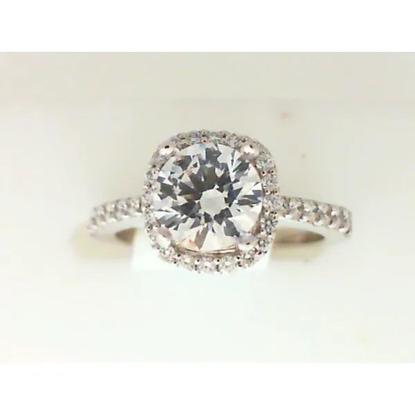 14Kt White Gold Halo Style Diamond Semi-Mount Engagement Ring Chipper's Jewelry Bonney Lake, WA