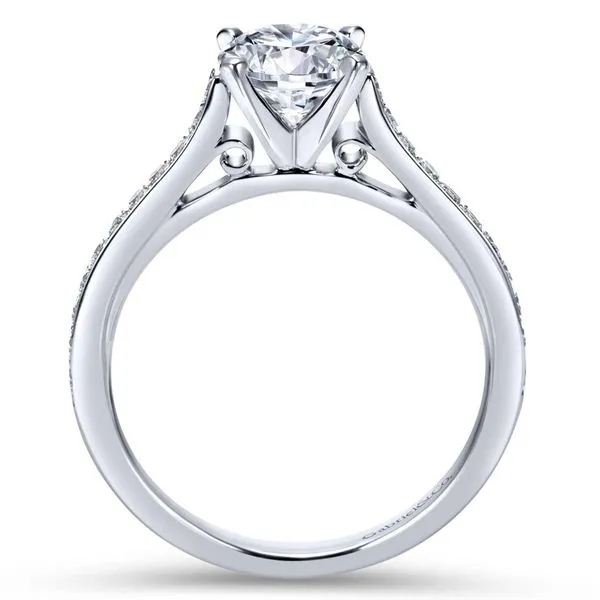 14K White Gold Round Diamond Engagement Ring Size 6.5 Image 2 Chipper's Jewelry Bonney Lake, WA