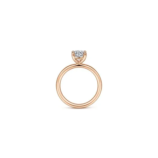14K Rose Gold Engagement Ring with Cubic Zirconia Center Gabriel and Co. | Chipper's Jewelry Image 2 Chipper's Jewelry Bonney Lake, WA