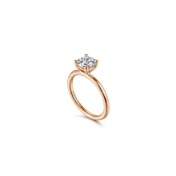 14K Rose Gold Engagement Ring with Cubic Zirconia Center Gabriel and Co. | Chipper's Jewelry Image 3 Chipper's Jewelry Bonney Lake, WA