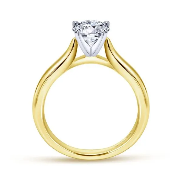 14K Gold Semi-Mount Ring with Round Cubic Zirconia Center Ring Size 6.5 Gabriel and Co. | Chipper's Jewelry Image 2 Chipper's Jewelry Bonney Lake, WA