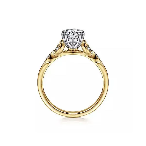 14K Two Toned Gold Diamond Engagement Ring Image 4 Chipper's Jewelry Bonney Lake, WA