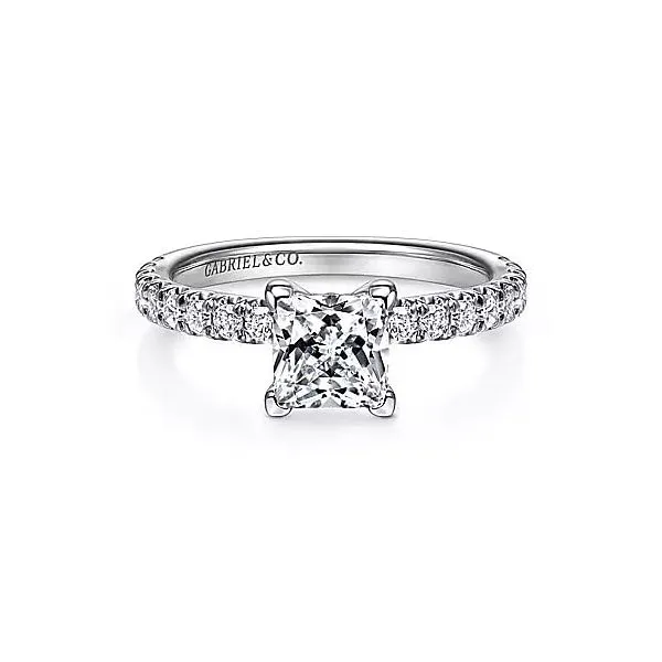14K White Gold Princess Cut Diamond Engagement Ring Chipper's Jewelry Bonney Lake, WA