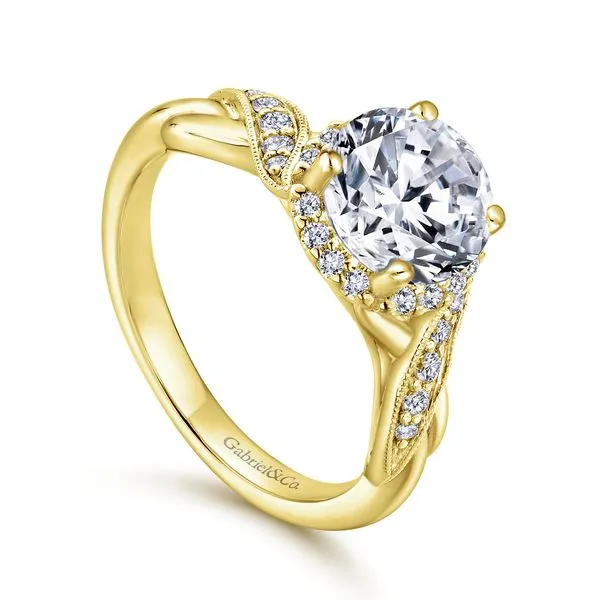 14K Yellow Gold Diamond Engagement Ring Image 4 Chipper's Jewelry Bonney Lake, WA