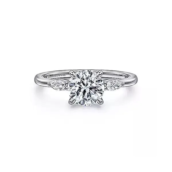 14K White Gold Engagement Ring Mounting Chipper's Jewelry Bonney Lake, WA