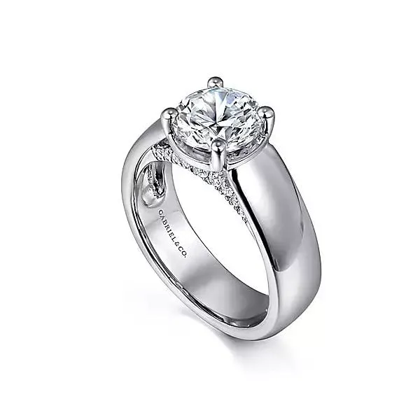 14K White Gold Diamond Engagement Ring Mounting Chipper's Jewelry Bonney Lake, WA