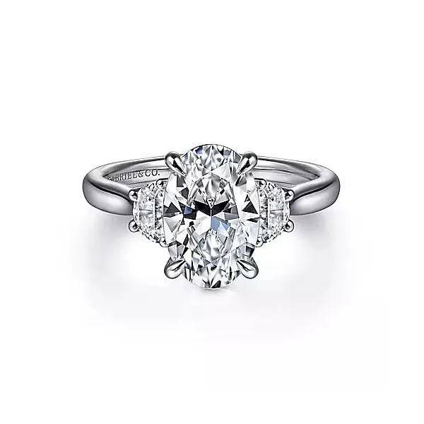 14K White Gold Three Stone Diamond Engagement Ring Chipper's Jewelry Bonney Lake, WA