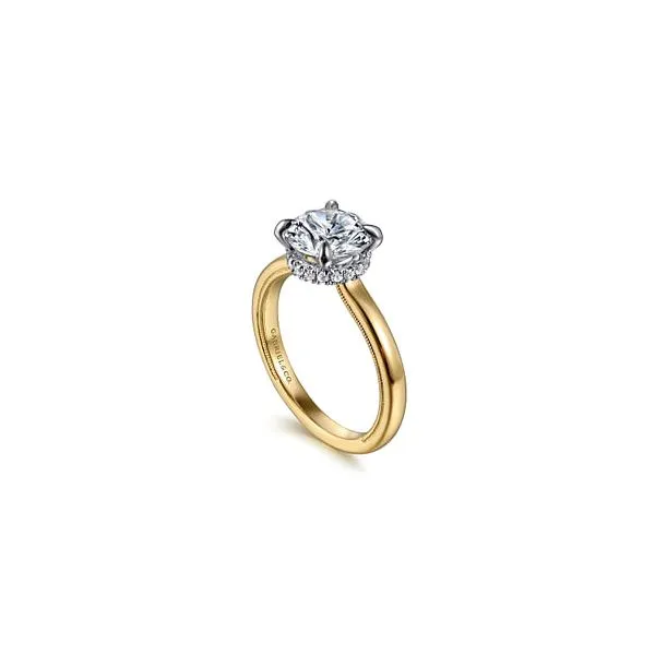 14K Two Tone Diamond Engagement Ring Image 2 Chipper's Jewelry Bonney Lake, WA