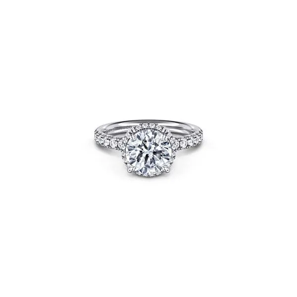 14K White Gold Round Hidden Halo Diamond Engagement Ring Chipper's Jewelry Bonney Lake, WA