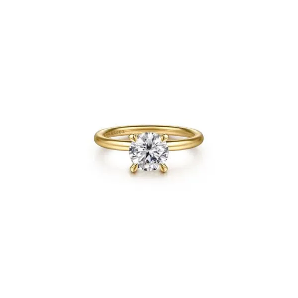 14K Yellow Gold Round Solitaire Engagement Ring Chipper's Jewelry Bonney Lake, WA