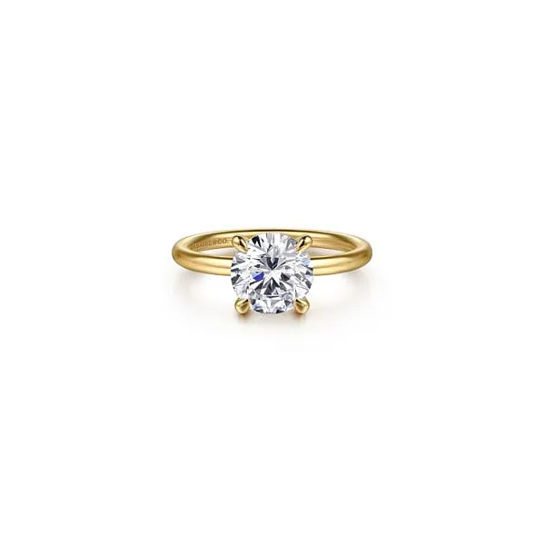 14K Yellow Gold Round Solitaire Engagement Ring Chipper's Jewelry Bonney Lake, WA