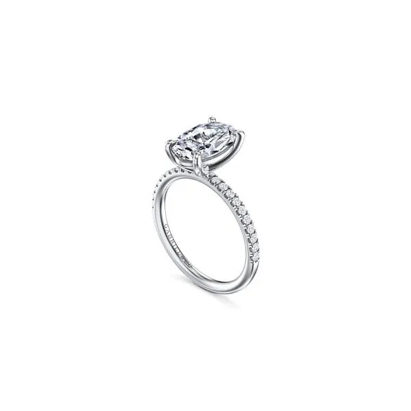 14K White Gold Oval Diamond Engagement Ring Image 2 Chipper's Jewelry Bonney Lake, WA