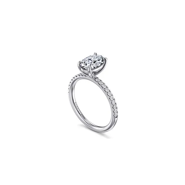 14K White Gold Oval Diamond Engagement Ring Image 2 Chipper's Jewelry Bonney Lake, WA