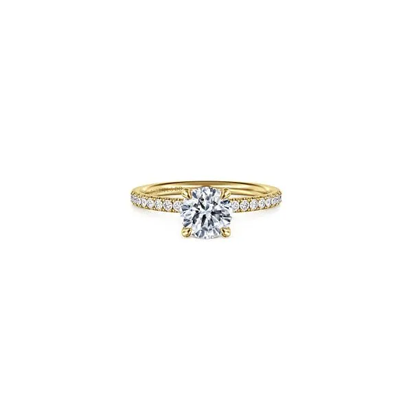 14K Yellow Gold Round Diamond Engagement Ring Chipper's Jewelry Bonney Lake, WA