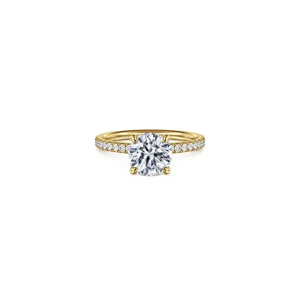14K Yellow Gold Round Diamond Engagement Ring Chipper's Jewelry Bonney Lake, WA