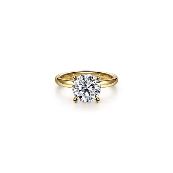 14K Yellow Gold Round Solitaire Diamond Engagement Ring Chipper's Jewelry Bonney Lake, WA