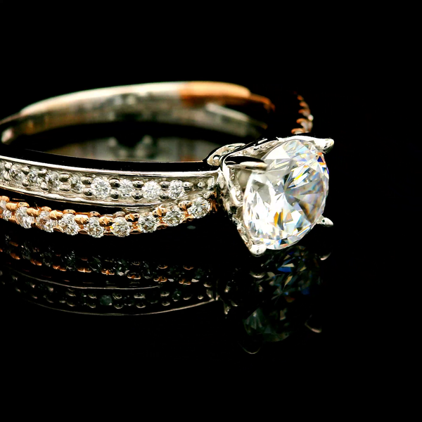 14KTT Semi-Mount 5.80mm Center and 0.25ctw Diamond Melee G-H/VS SZ 6.5 Image 2 Chipper's Jewelry Bonney Lake, WA