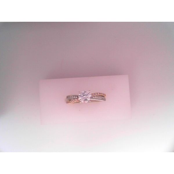 14KTT Semi-Mount 5.80mm Center and 0.25ctw Diamond Melee G-H/VS SZ 6.5 Chipper's Jewelry Bonney Lake, WA