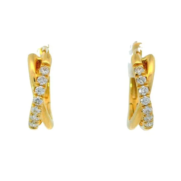 .22ctw Dia Huggies Twisted 14KY 15mm Chipper's Jewelry Bonney Lake, WA