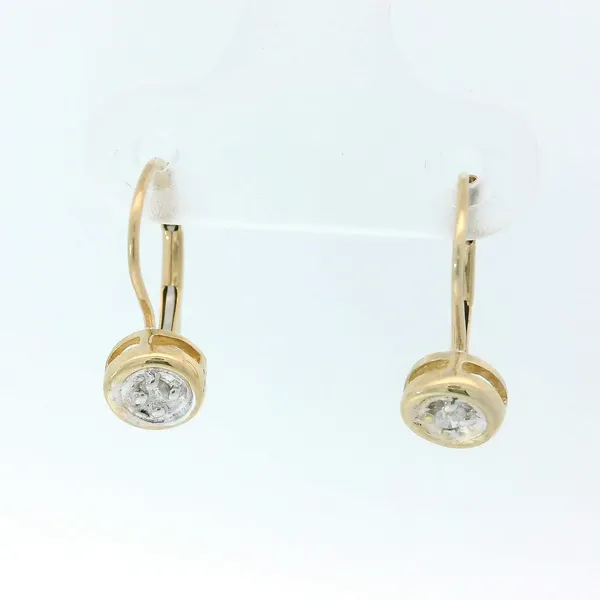 10K Yellow Gold Diamond Leverback Earrings Chipper's Jewelry Bonney Lake, WA