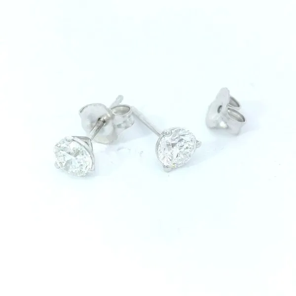 14K White Gold Diamond Martini Stud Earrings Chipper's Jewelry Bonney Lake, WA