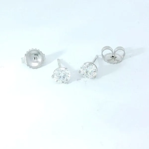 1.00ctw 14K White Gold Round Brilliant Diamond Martini Stud Earrings Chipper's Jewelry Bonney Lake, WA