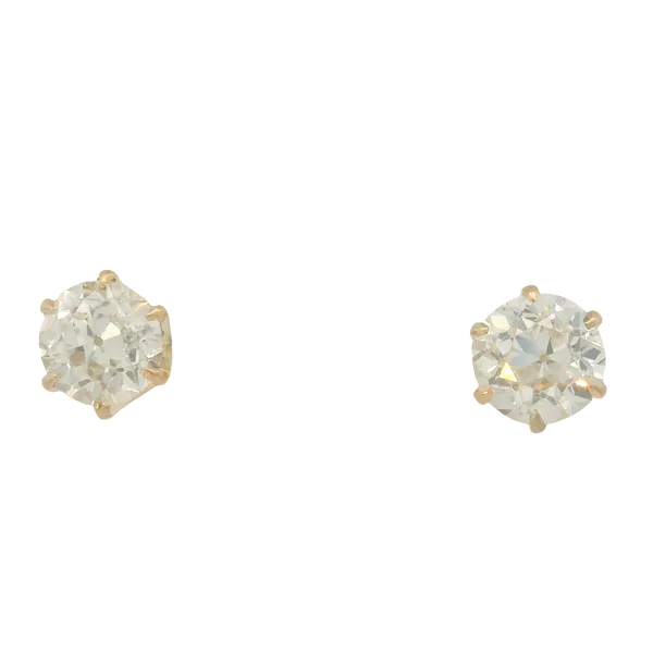 14KY .93ctw Old European Cut Diamond Stud Earrings Chipper's Jewelry Bonney Lake, WA