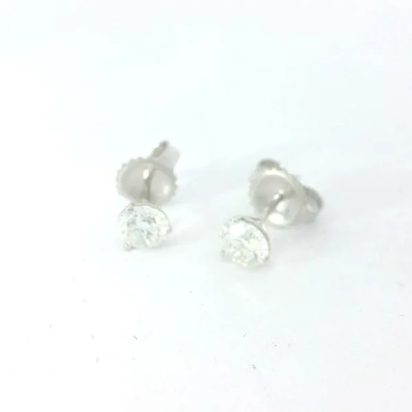 14K White Gold Diamond Martini Stud Earrings Chipper's Jewelry Bonney Lake, WA