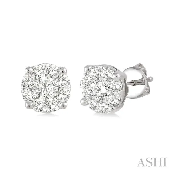 White Gold Round Diamond Earrings Chipper's Jewelry Bonney Lake, WA