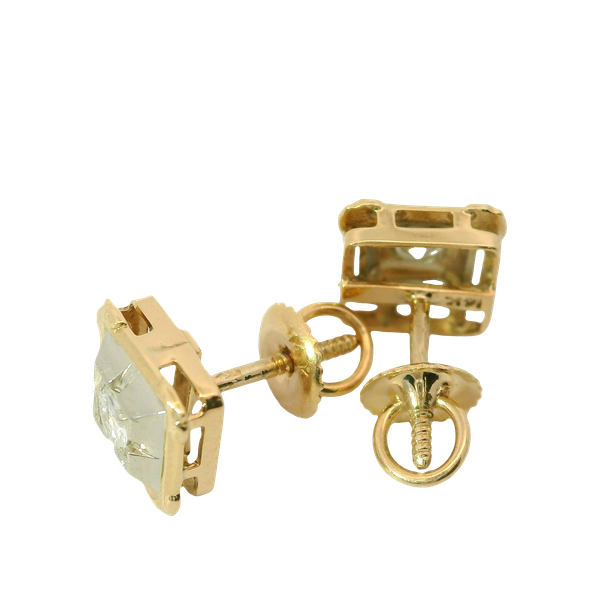 Vintage 14KY Diamond Stud Earring with Screw Backs.  Approximately 0.20ctw. Image 2 Chipper's Jewelry Bonney Lake, WA