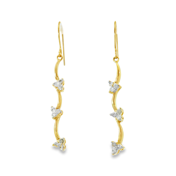 10KY Diamond Dangle Earrings.  0.18ctw K-L-M I3. Chipper's Jewelry Bonney Lake, WA