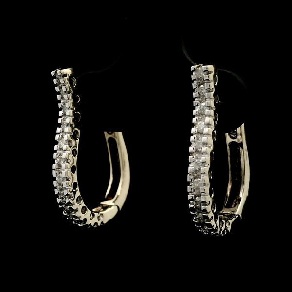 10KY Diamond Hoop Earrings Approx 0.28ctw. Image 2 Chipper's Jewelry Bonney Lake, WA