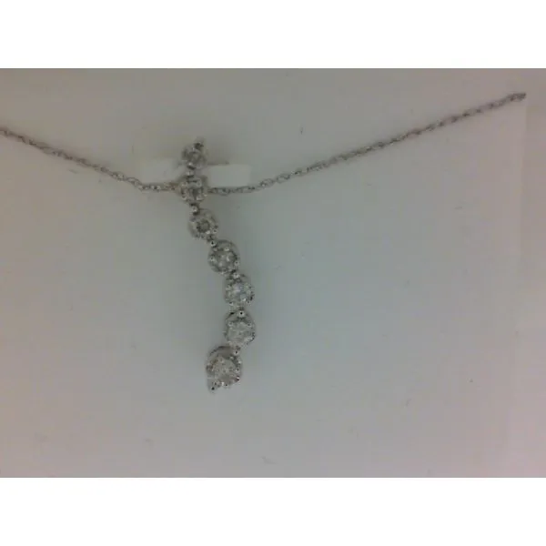 10K White Gold Diamond Journey Pendant Image 2 Chipper's Jewelry Bonney Lake, WA