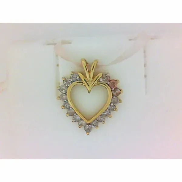 10K Yellow Gold Diamond Heart Pendant on a 14K Yellow Gold 18" Rope Chain Chipper's Jewelry Bonney Lake, WA