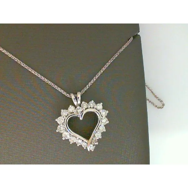 14K White Gold Diamond Heart Pendant Chipper's Jewelry Bonney Lake, WA