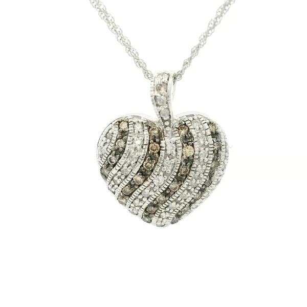 14K White Gold Diamond Heart Necklace Chipper's Jewelry Bonney Lake, WA