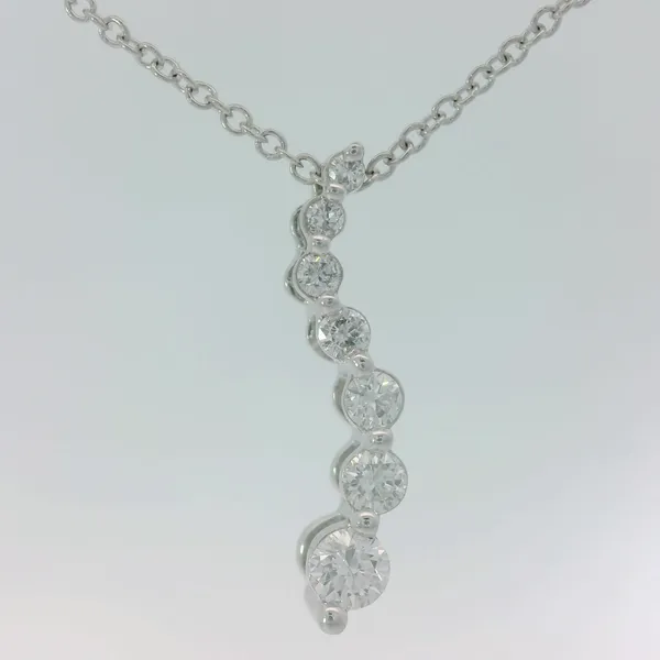 14KW Diamond Dangle Pendant w/18