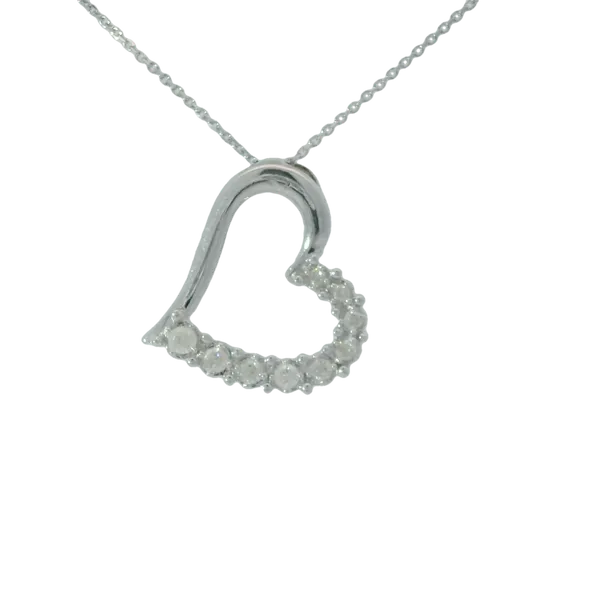 14KW Diamond Heart Pendant w/18