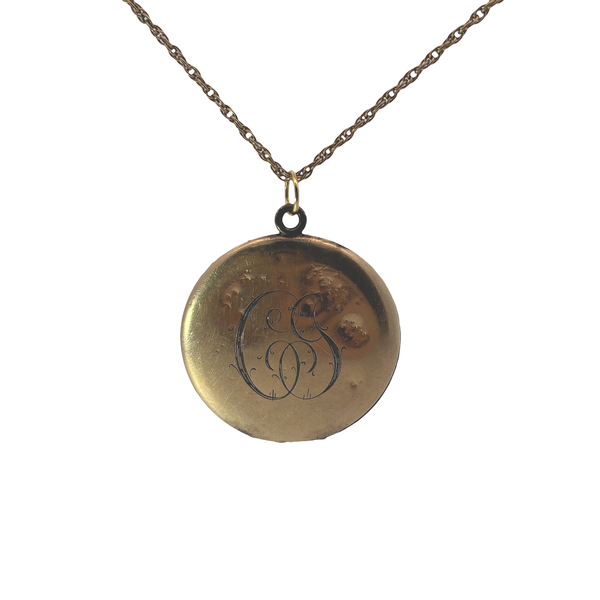 Gold-Filled Antique Mourning Locket with 24" Gold-Filled Rope Chain Image 2 Chipper's Jewelry Bonney Lake, WA