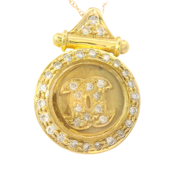 18K Yellow Gold Diamond Pendant Chipper's Jewelry Bonney Lake, WA