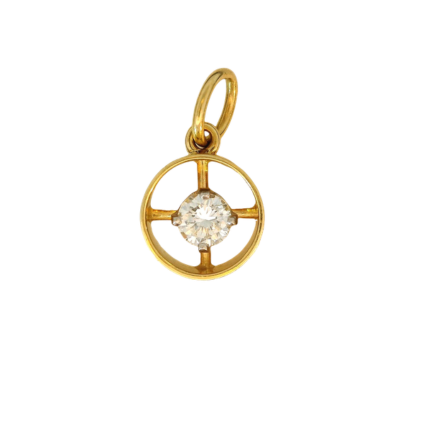 18K Yellow Gold Diamond Circle Pendant Chipper's Jewelry Bonney Lake, WA