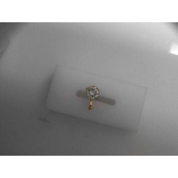 14KY Diamond Solitaire Pendant Round 1.46ct I/J I2 Chipper's Jewelry Bonney Lake, WA
